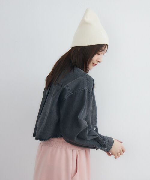 RETRO GIRL(レトロガール)の「デニムショートSH(シャツ/ブラウス・レディース・ブラック/ブルー・FREE)」の18枚目の写真