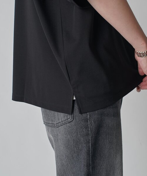 Lui's（ルイス）の「ハーフZIP半袖ポンチプルオーバー（Tシャツ/カットソー・メンズ・ブラック/オリーブ/オフホワイト・FREE）」の17枚目の写真