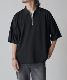 Lui's | ハーフZIP半袖ポンチプルオーバー(Tシャツ/カットソー)