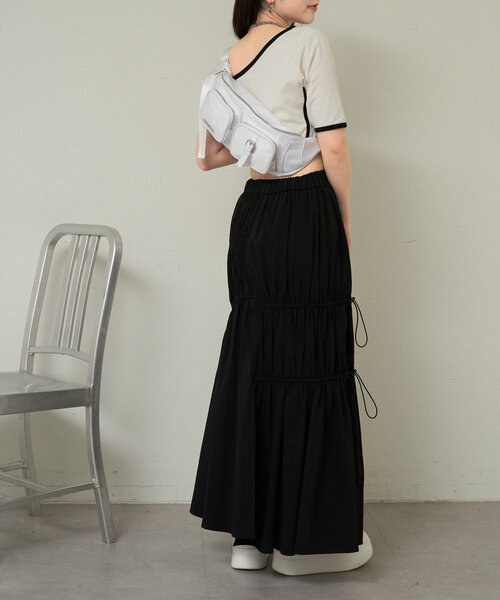 Chico（チコ）の「ナイロンウエストポーチ（ボディバッグ/ウエストポーチ・レディース・アイボリー/ブラック/シルバー・FREE）」の4枚目の写真