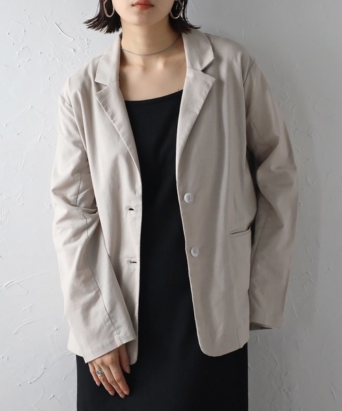 完売品】⭐美品⭐ボンディングテーラードジャケット ベージュS