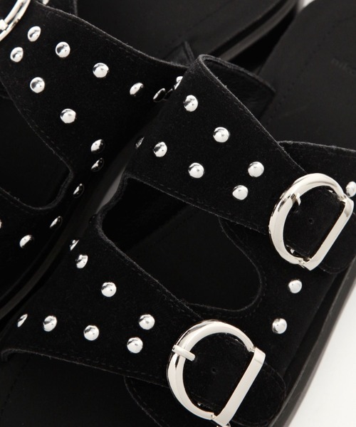 niko and...（ニコアンド）の「オリジナルスタッズ付きサンダル（サンダル・レディース・ベージュ/ブラック・MEDIUM/LARGE）」の16枚目の写真