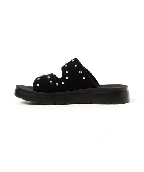 niko and...（ニコアンド）の「オリジナルスタッズ付きサンダル（サンダル・レディース・ベージュ/ブラック・MEDIUM/LARGE）」の11枚目の写真