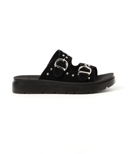 niko and...（ニコアンド）の「オリジナルスタッズ付きサンダル（サンダル・レディース・ベージュ/ブラック・MEDIUM/LARGE）」の12枚目の写真