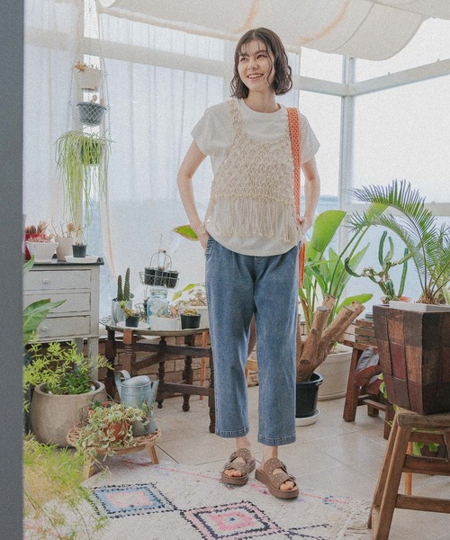 niko and...（ニコアンド）の「オリジナルスタッズ付きサンダル（サンダル・レディース・ベージュ/ブラック・MEDIUM/LARGE）」の22枚目の写真