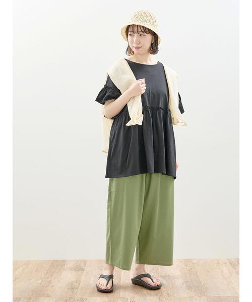 Samansa Mos2（サマンサ モスモス）の「リネンミックス柄アソートレギュラーカラーシャツ（シャツ/ブラウス・レディース・ピンク/チャコールグレー/ブルー/イエロー・F）」の18枚目の写真