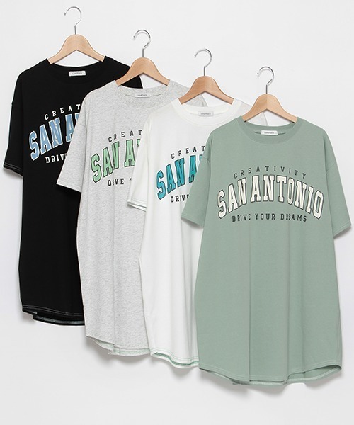 LOVETOXIC(ラブトキシック)の「【接触冷感】Tシャツワンピース(ワンピース・キッズ・オフホワイト/エメラルド/ブラック/ホワイト系その他・S/M/L)」の5枚目の写真