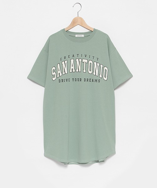 LOVETOXIC(ラブトキシック)の「【接触冷感】Tシャツワンピース(ワンピース・キッズ・オフホワイト/エメラルド/ブラック/ホワイト系その他・S/M/L)」の7枚目の写真