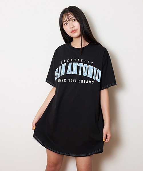 LOVETOXIC(ラブトキシック)の「【接触冷感】Tシャツワンピース(ワンピース・キッズ・オフホワイト/エメラルド/ブラック/ホワイト系その他・S/M/L)」の18枚目の写真