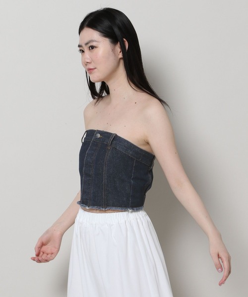 3.3 Field Trip （3.3フィールドトリップ）の「3.3 Field Trip／デニムビスチェ（ベスト・レディース・ブルー/ライトブルー・SMALL/MEDIUM）」の8枚目の写真