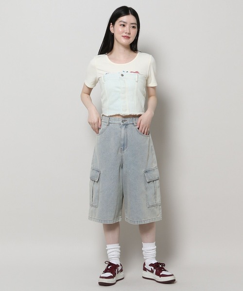 3.3 Field Trip （3.3フィールドトリップ）の「3.3 Field Trip／デニムビスチェ（ベスト・レディース・ブルー/ライトブルー・SMALL/MEDIUM）」の10枚目の写真