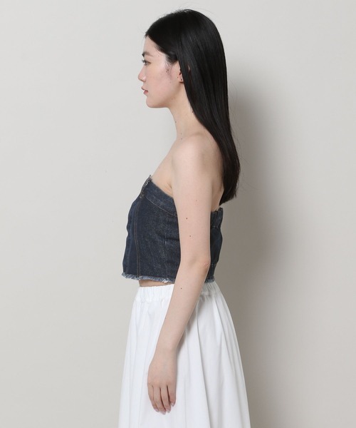 3.3 Field Trip （3.3フィールドトリップ）の「3.3 Field Trip／デニムビスチェ（ベスト・レディース・ブルー/ライトブルー・SMALL/MEDIUM）」の16枚目の写真