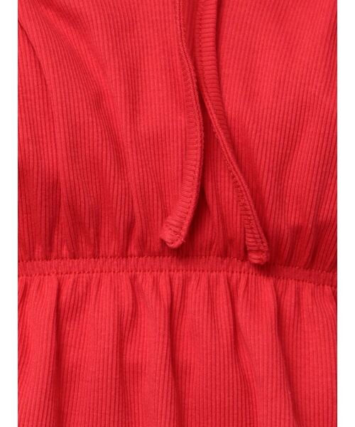 GYDA（ジェイダ）の「リボンフレアリブトップス（Tシャツ/カットソー・レディース・レッド/ブラック/オフホワイト・FREE）」の13枚目の写真