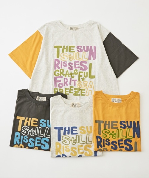 CUBE SUGAR(キューブシュガー)の「ロゴプリントTシャツ(Tシャツ/カットソー・レディース・オレンジ/スミクロ/マルチ/オートミール・M)」の9枚目の写真