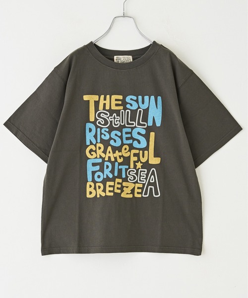 CUBE SUGAR(キューブシュガー)の「ロゴプリントTシャツ(Tシャツ/カットソー・レディース・オレンジ/スミクロ/マルチ/オートミール・M)」の10枚目の写真