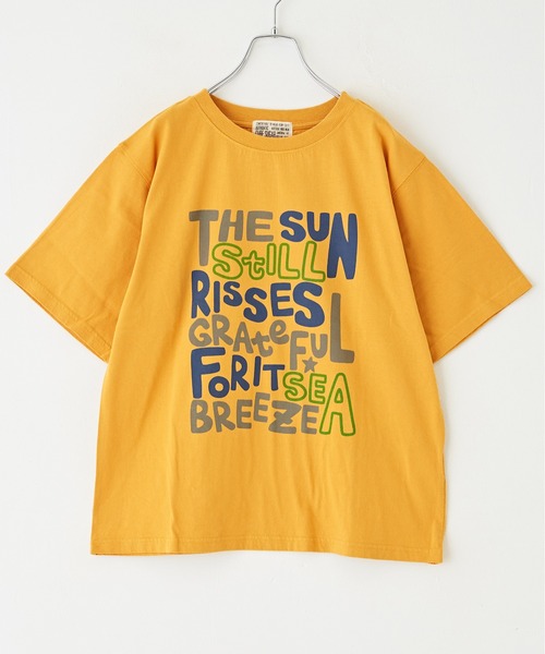 CUBE SUGAR(キューブシュガー)の「ロゴプリントTシャツ(Tシャツ/カットソー・レディース・オレンジ/スミクロ/マルチ/オートミール・M)」の12枚目の写真