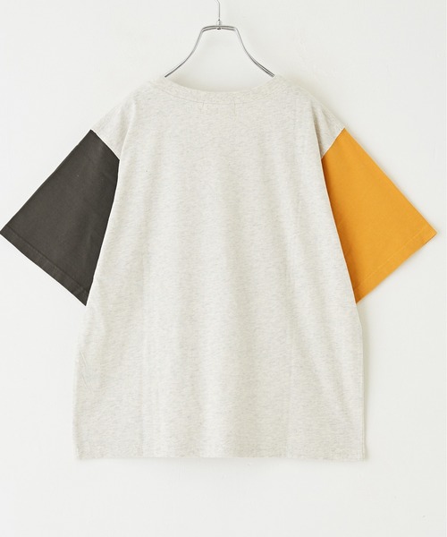 CUBE SUGAR(キューブシュガー)の「ロゴプリントTシャツ(Tシャツ/カットソー・レディース・オレンジ/スミクロ/マルチ/オートミール・M)」の15枚目の写真