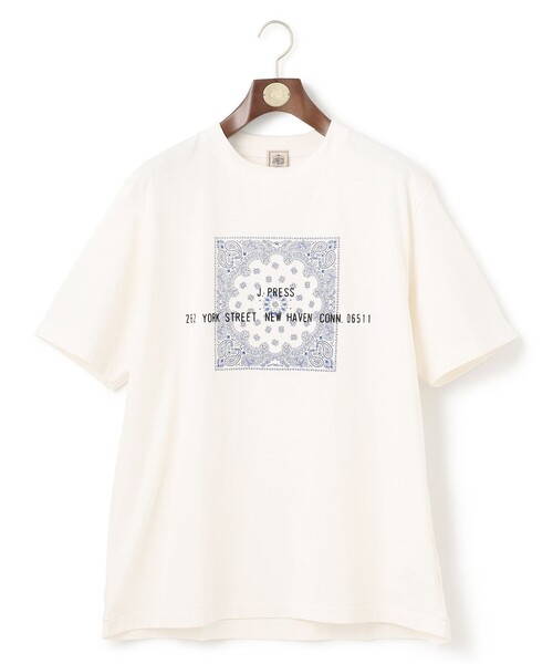【セール】【KING SIZE】ペイズリーバンダナプリントTシャツ（Tシャツ/カットソー）｜J.PRESS（ジェイプレス）