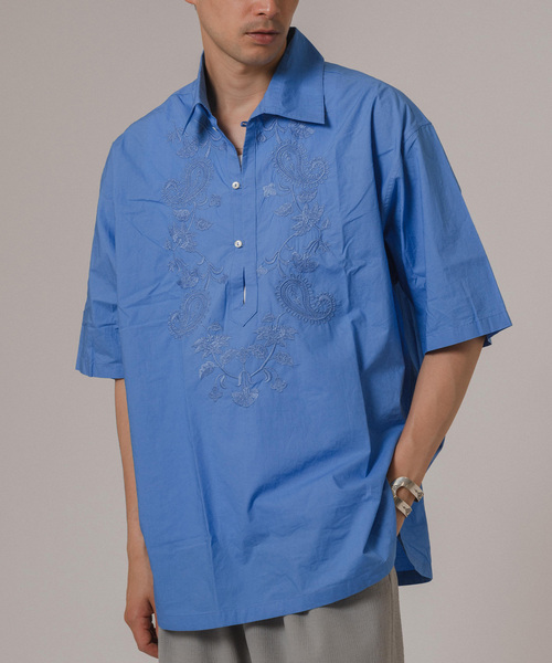 EDIFICE（エディフィス）の「india made ポプリン スキッパーシャツ（シャツ/ブラウス・メンズ・ホワイト/ブラック/サックスブルー・LARGE/MEDIUM）」の3枚目の写真