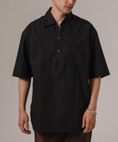 EDIFICE（エディフィス）の「india made ポプリン スキッパーシャツ（シャツ/ブラウス・メンズ・ホワイト/ブラック/サックスブルー・LARGE/MEDIUM）」の6枚目の写真