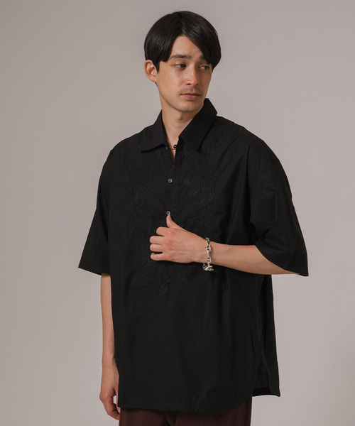 EDIFICE（エディフィス）の「india made ポプリン スキッパーシャツ（シャツ/ブラウス・メンズ・ホワイト/ブラック/サックスブルー・LARGE/MEDIUM）」の8枚目の写真