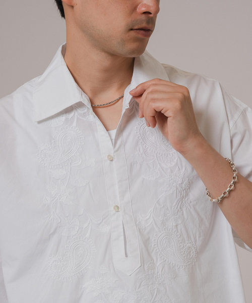 EDIFICE（エディフィス）の「india made ポプリン スキッパーシャツ（シャツ/ブラウス・メンズ・ホワイト/ブラック/サックスブルー・LARGE/MEDIUM）」の14枚目の写真