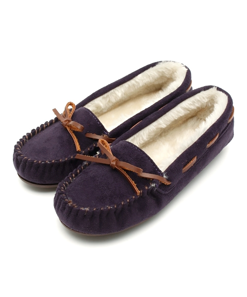 Noubel Voug Relax（ヌーベルヴォーグリラックス）の「ボリュームファーモカシンシューズ（モカシン/デッキシューズ・レディース・グレー/ターコイズブルー/ワイン/キャメル/ベージュ/パープル・S/M/L/LL）」の4枚目の写真