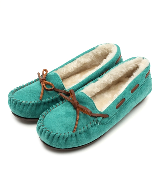 Noubel Voug Relax（ヌーベルヴォーグリラックス）の「ボリュームファーモカシンシューズ（モカシン/デッキシューズ・レディース・グレー/ターコイズブルー/ワイン/キャメル/ベージュ/パープル・S/M/L/LL）」の3枚目の写真