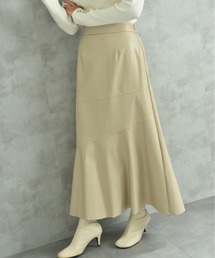 anana（アナナ）の「【anana】フェイクレザー切替フレアースカート（スカート）」