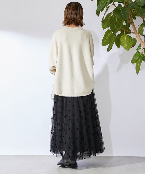 un dix cors(アンディコール)の「《コーデの主役に!》フロッキードットリバーシブルスカート(スカート・レディース・ブラック/アイボリー・FREE)」の20枚目の写真