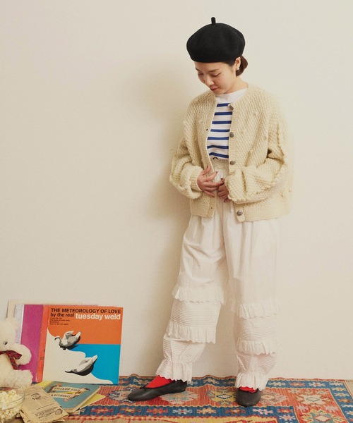 CHILD WOMAN（チャイルドウーマン）の「ネパールギルボックス ポップコーンカーディガン（カーディガン/ボレロ・レディース・サックスブルー/キナリ・FREE）」の21枚目の写真