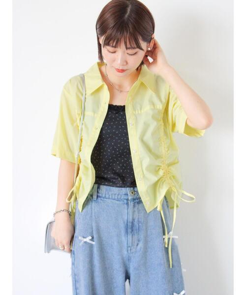 ehka sopo（エヘカソポ）の「フロントドロストシャツ（シャツ/ブラウス・レディース・イエロー/ピンク/オフホワイト/サックスブルー・F）」の13枚目の写真