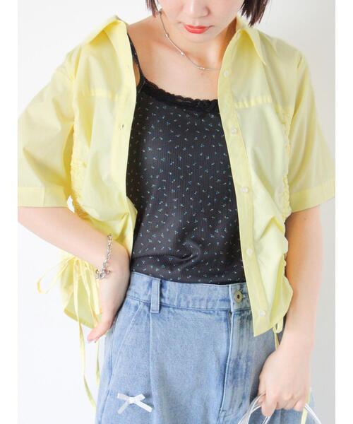 ehka sopo（エヘカソポ）の「フロントドロストシャツ（シャツ/ブラウス・レディース・イエロー/ピンク/オフホワイト/サックスブルー・F）」の16枚目の写真