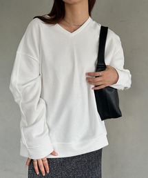 Vネックビッグシルエットプルオーバー