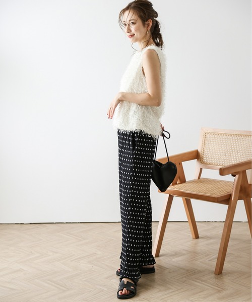 La-gemme（ラジェム）の「ドット柄プリーツパンツ（その他パンツ・レディース・ブラック/ベージュ・フリー）」の14枚目の写真