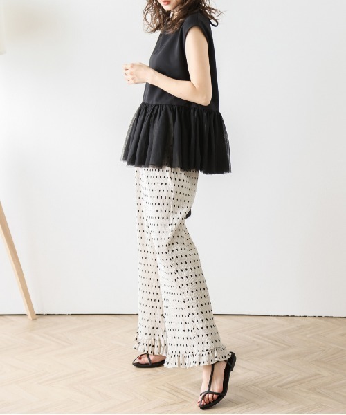 La-gemme（ラジェム）の「ドット柄プリーツパンツ（その他パンツ・レディース・ブラック/ベージュ・フリー）」の11枚目の写真