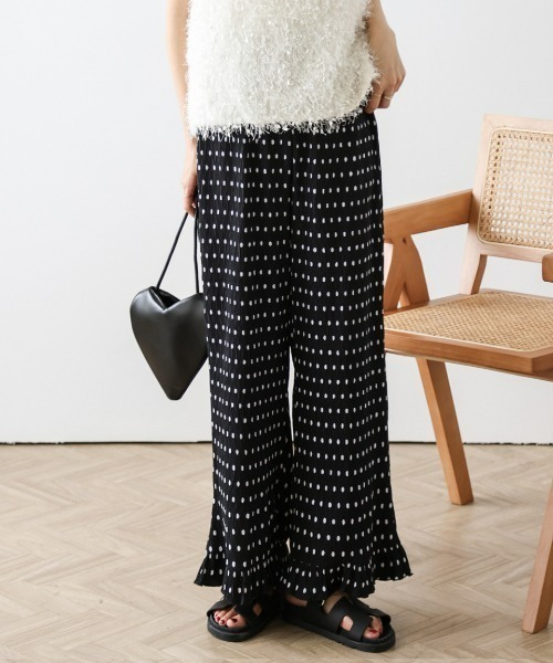 La-gemme（ラジェム）の「ドット柄プリーツパンツ（その他パンツ・レディース・ブラック/ベージュ・フリー）」の18枚目の写真