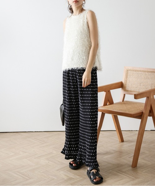 La-gemme（ラジェム）の「ドット柄プリーツパンツ（その他パンツ・レディース・ブラック/ベージュ・フリー）」の16枚目の写真