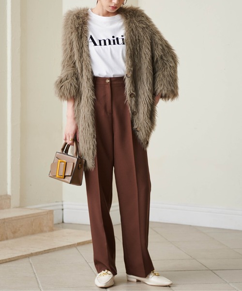 RANAN(ラナン)の「ロングフェザーシャギーオーバーカーデ(カーディガン/ボレロ・レディース・モカ/チャコール/アイボリー・L/M/LL)」の18枚目の写真