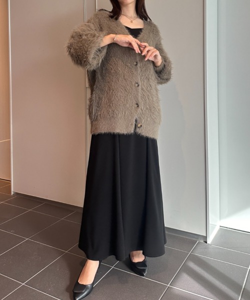 RANAN(ラナン)の「ロングフェザーシャギーオーバーカーデ(カーディガン/ボレロ・レディース・モカ/チャコール/アイボリー・L/M/LL)」の22枚目の写真