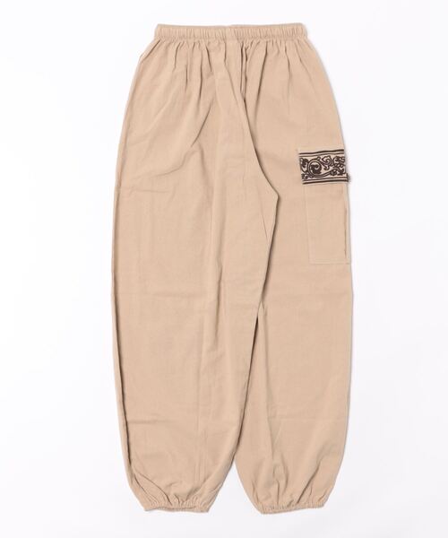 MARAI（マーライ）の「エスニックプリント柄 ウエストゴム コットンサルエルパンツ バルーンパンツ（その他パンツ・レディース・ブラック/レッド/カーキ/ライトブラウン・FREE）」の11枚目の写真