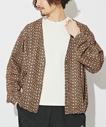 417 EDIFICE | プリントジャージ―ジャケット(ノーカラージャケット)