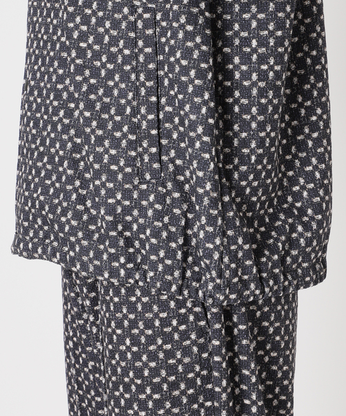 417 EDIFICE(フォーワンセブンエディフィス)の「プリントジャージ―ジャケット(ノーカラージャケット・メンズ・ベージュ/ブラック/Red/グリーン・MEDIUM/LARGE)」の16枚目の写真