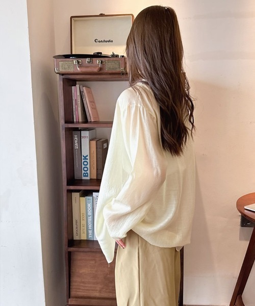 H.TOKYO(エイチトウキョウ)の「バンドカラーシアーシャツ(シャツ/ブラウス・レディース・イエロー系/ホワイト/ブラック/グレー・LARGE/X-LARGE)」の18枚目の写真