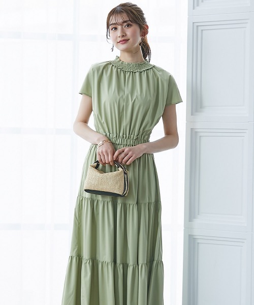 slattgir（スラットジール）の「高身長　ティアードフレアワンピース（トールサイズ）fifiean（ワンピース・レディース・ベージュ/カーキ・LL/L/M）」の9枚目の写真