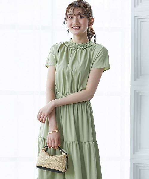 slattgir（スラットジール）の「高身長　ティアードフレアワンピース（トールサイズ）fifiean（ワンピース・レディース・ベージュ/カーキ・LL/L/M）」の12枚目の写真