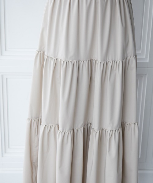 slattgir（スラットジール）の「高身長　ティアードフレアワンピース（トールサイズ）fifiean（ワンピース・レディース・ベージュ/カーキ・LL/L/M）」の21枚目の写真