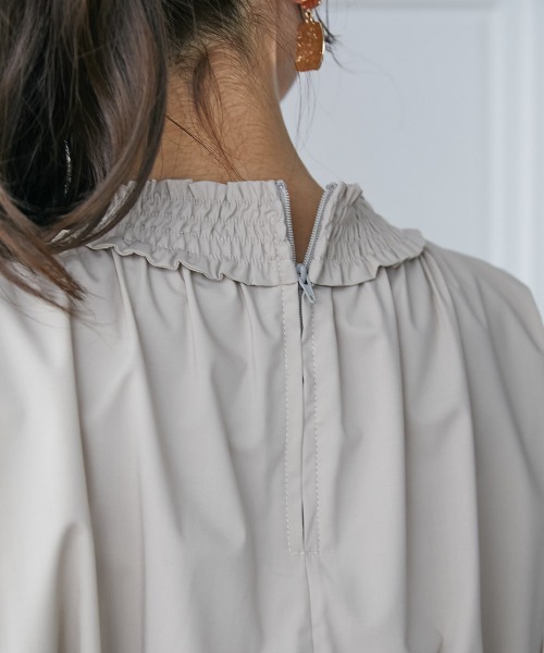 slattgir（スラットジール）の「高身長　ティアードフレアワンピース（トールサイズ）fifiean（ワンピース・レディース・ベージュ/カーキ・LL/L/M）」の19枚目の写真