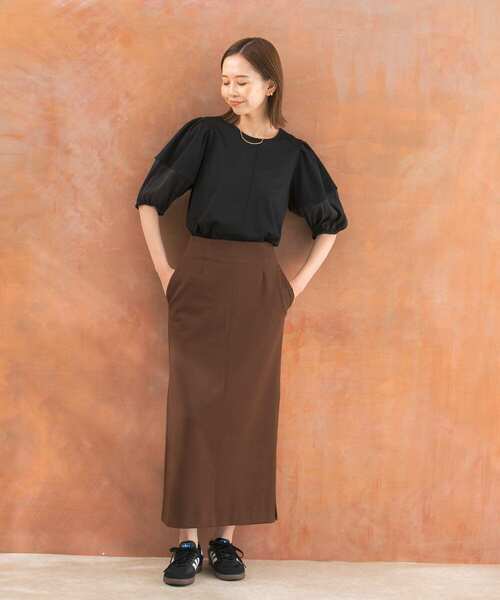 URBAN RESEARCH ROSSO WOMEN（アーバンリサーチ　ロッソ）の「ストレッチタイトスカート（スカート・レディース・ブラウン/ブラック・FREE）」の9枚目の写真
