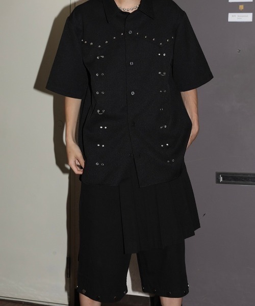 ESC STUDIO(イーエスシースタジオ)の「韓国ブランド ESC STUDIO イーエスシースタジオ skirt layered snap pants スカートレイヤードスナップパンツ レイヤードパンツ カモ柄パンツ カモフラージュ スナップボタンハーフパンツ フルレングスパンツ 2wayパンツ 韓国ファッション 韓国ストリート ストリートファッション(カーゴパンツ・メンズ・グリーン系カモフラージュ/ブラック・M)」の20枚目の写真